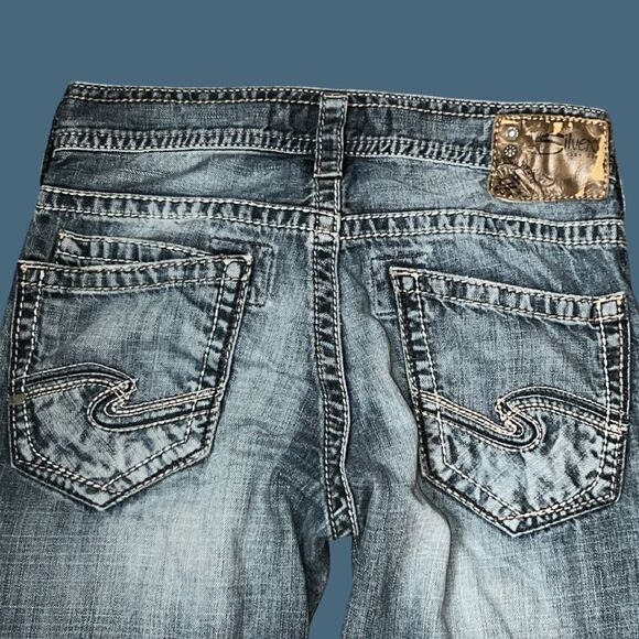 BKE ZAC Straight Leg LightWash Distrssed Jeans Size 30x29 - Picture 7 of 8